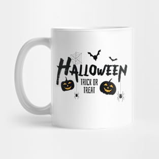 Halloween Trick or Treat With Bats and Scary Pumpkins Mug